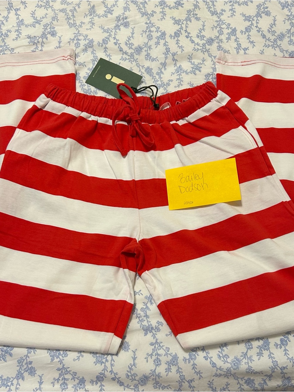 Daily Drills Red and White Striped Lounge Pants